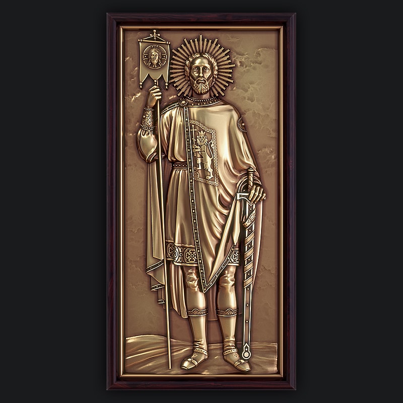 3D Model for CNC - The Icon of Alexander Nevsky