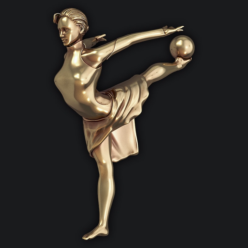 3D Модель для 3D Принтера - Олимпийский Художественный гимнаст
