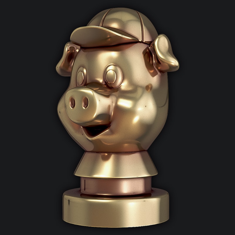 3D Модель для 3D Принтера - Игрушка Свинья