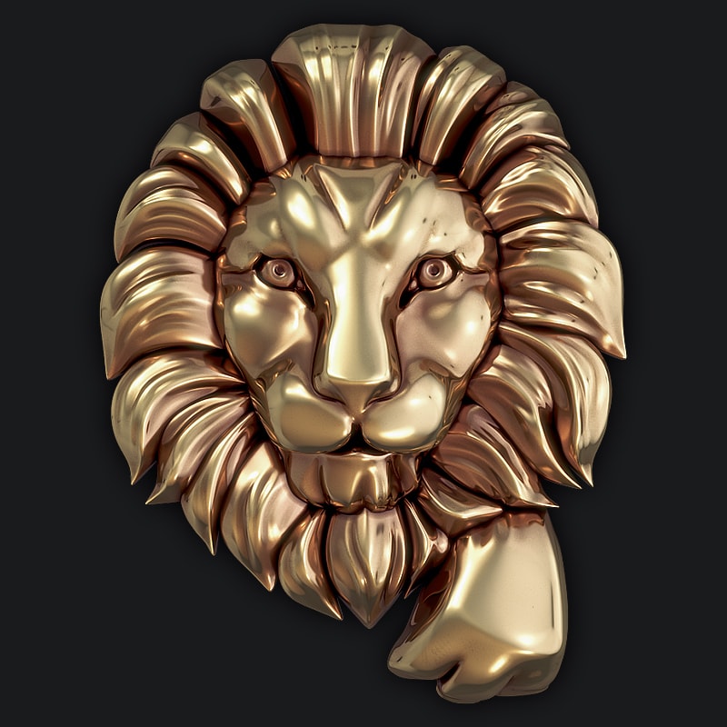 3D Модель для ЧПУ - Голова Льва